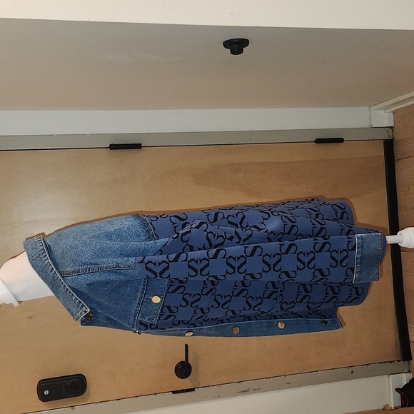 Sandro Printed Jean Jacket oversized S/M NWT - Picture 9 of 12